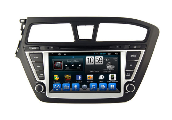 چین Quad Core 2 Din Android Car GPS Navigation With Radio DVD Player For Hyundai I20 تامین کننده
