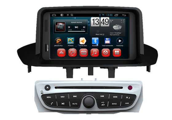 چین Android 4.4 OS GPS Radio Tv Double Din Car DVD Player For  Megane 2014 تامین کننده