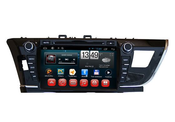 چین لمسی صفحه نمایش تویوتا 2014 Corolla GPS ناوبری / پخش دی وی دی با آی پاد BT SWC تلویزیون تامین کننده