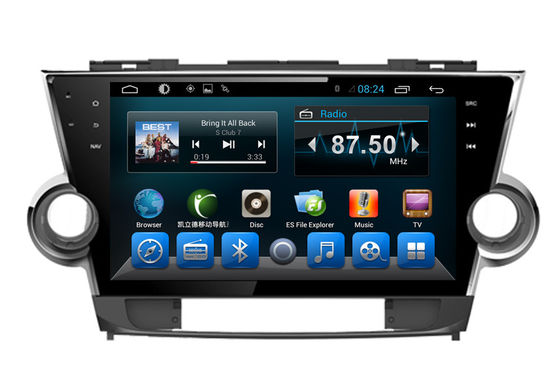 چین Highlander 2012 Car Audio Player Toyota Navigation System with 10.1 Inch Monitor تامین کننده