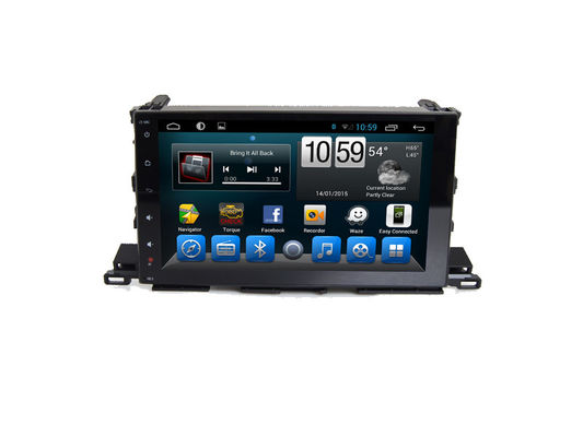 چین Car Stereo 10&quot; Dvd Player With Bluetooth Android Car GPS Navigation For Toyota Highlander تامین کننده