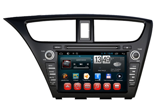 چین Honda 2014 Civic Hatch Back سیستم ناوبری Android DVD 3G Wifi Rearview ورودی دوربین تامین کننده
