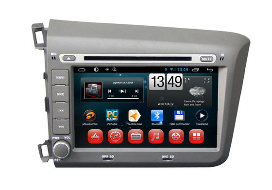 چین Honda 2012 Civic سیستم ناوبری سمت چپ سیستم عامل Android سیستم عامل پخش DVD دوگانه BT TV iPod تامین کننده